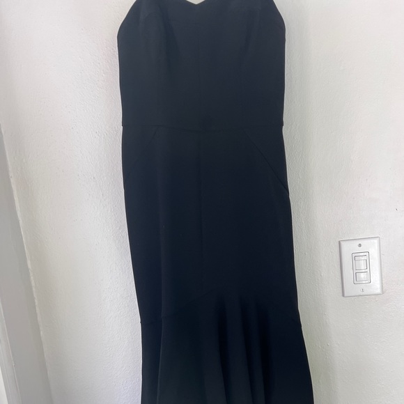 Halston Heritage Black Strapless Flounce Ruffled Skirt - Picture 6 of 8